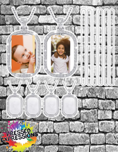 Load image into Gallery viewer, Custom Rhinestone Rotating Photo Necklace