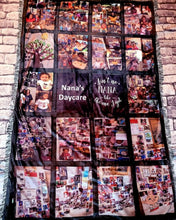 Load image into Gallery viewer, Custom Adult Throw 20 Photo Grid Blanket with Tassel Fuzzy 40"x60"