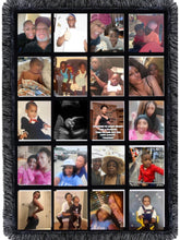 Load image into Gallery viewer, Custom Adult Throw 20 Photo Grid Blanket with Tassel Fuzzy 40"x60"