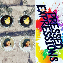 Load image into Gallery viewer, Custom Rhinestone Photo Necklace with Regular Chain