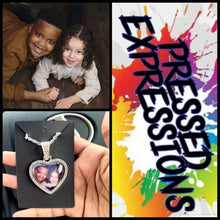 Load image into Gallery viewer, Custom Rhinestone Photo Necklace with Upgraded Chain