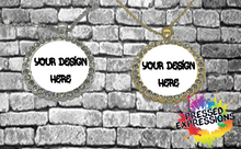 Load image into Gallery viewer, Custom Rhinestone Photo Necklace with Regular Chain