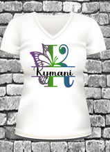 Load image into Gallery viewer, Custom Adult Unisex Direct To Garment/Vinyl Vneck Shirt