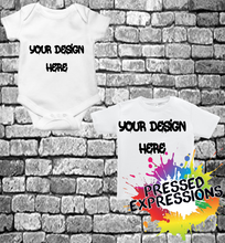 Load image into Gallery viewer, Custom Toddler/Infant Unisex Direct To Garment/Vinyl Crew Neck/Onesie Shirt