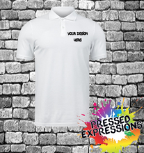 Load image into Gallery viewer, Custom Adult Unisex Direct To Garment/Vinyl Polo Shirt