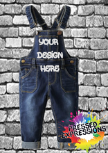 Load image into Gallery viewer, Custom Infant/Toddler Direct To Garment/Vinyl Overalls