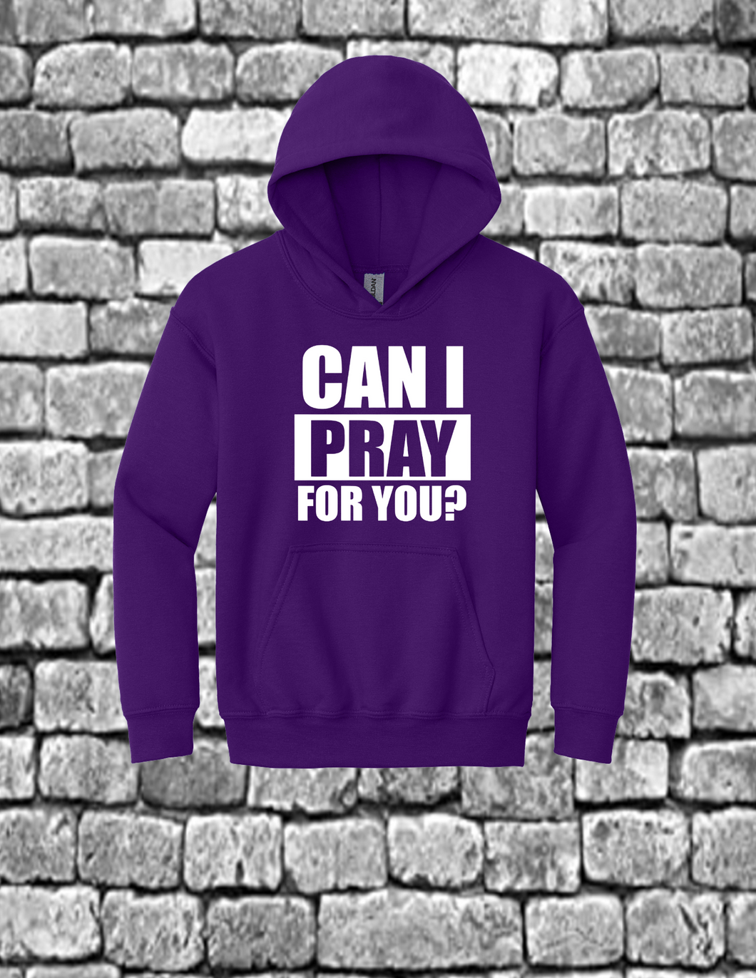 Custom Can I Pray For You?: Gildan Unisex Heavy Blend Adult 50/50 Hoodie [G185]