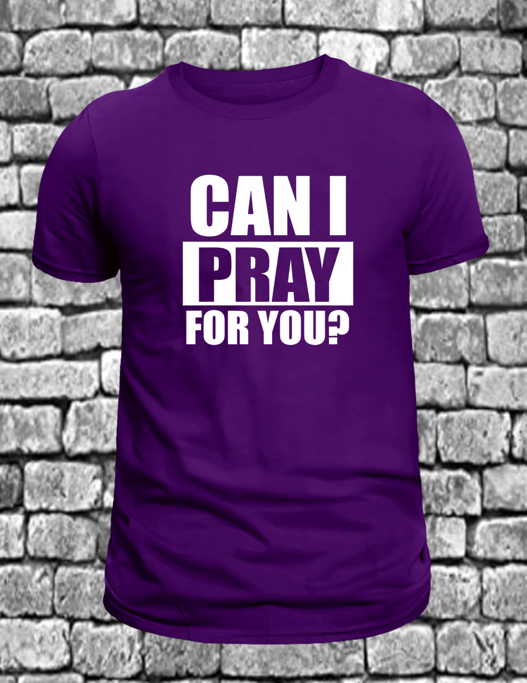 Custom Can I Pray For You?: Gildan Unisex Adult Heavy Cotton T-Shirt [G500]
