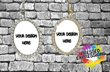 Load image into Gallery viewer, Custom Rhinestone Photo Necklace with Regular Chain
