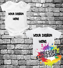 Load image into Gallery viewer, Custom Toddler/Infant Unisex Direct To Garment/Vinyl Crew Neck/Onesie Shirt
