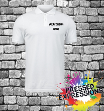 Load image into Gallery viewer, Custom Adult Unisex Direct To Garment/Vinyl Polo Shirt
